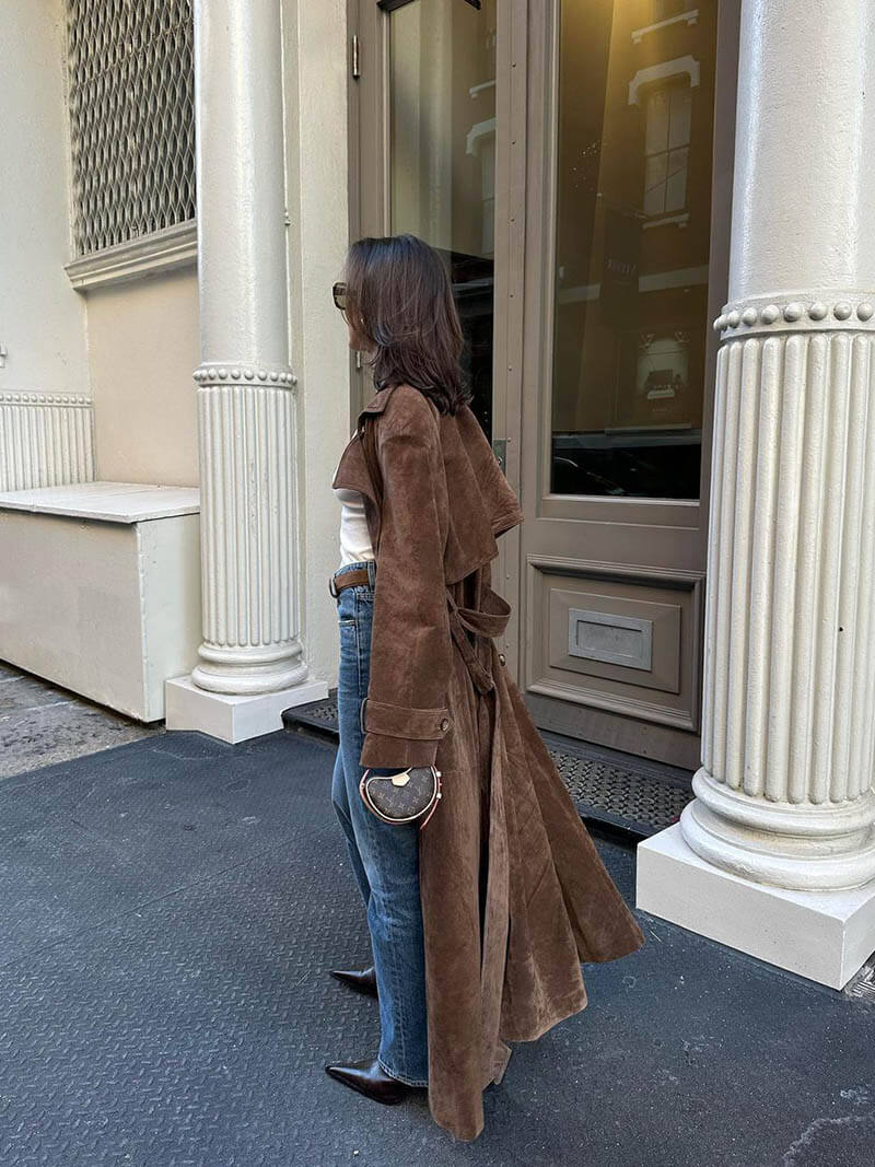 Ivy | faux suede Trenchcoat